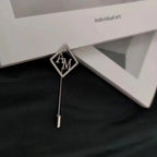 Personalized Geometric Initial Lapel Pin Brooch