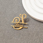 Personalized Initial Name Inlay Brooch