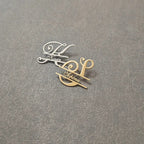 Personalized Initial Name Inlay Brooch