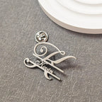 Personalized Initial Name Inlay Brooch