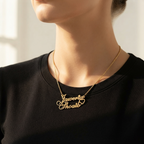 Vivace Heart Couple Name Necklace