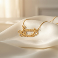 Vivace Heart Couple Name Necklace