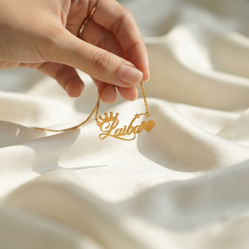 CandleScript Heart Name Necklace