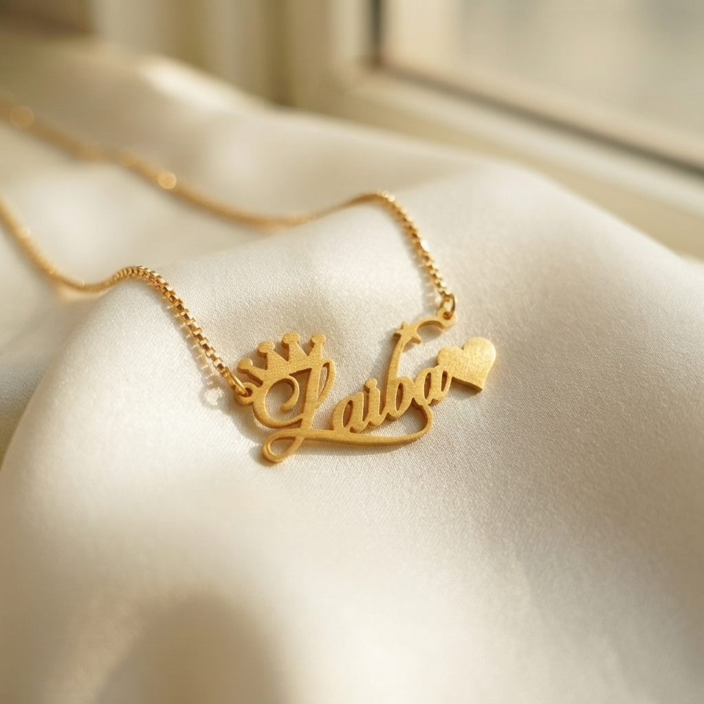 CandleScript Heart Name Necklace