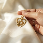 Butterfly Heart Script Name Necklace