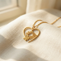 Butterfly Heart Script Name Necklace