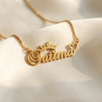 Shimmer Crown Name Necklace
