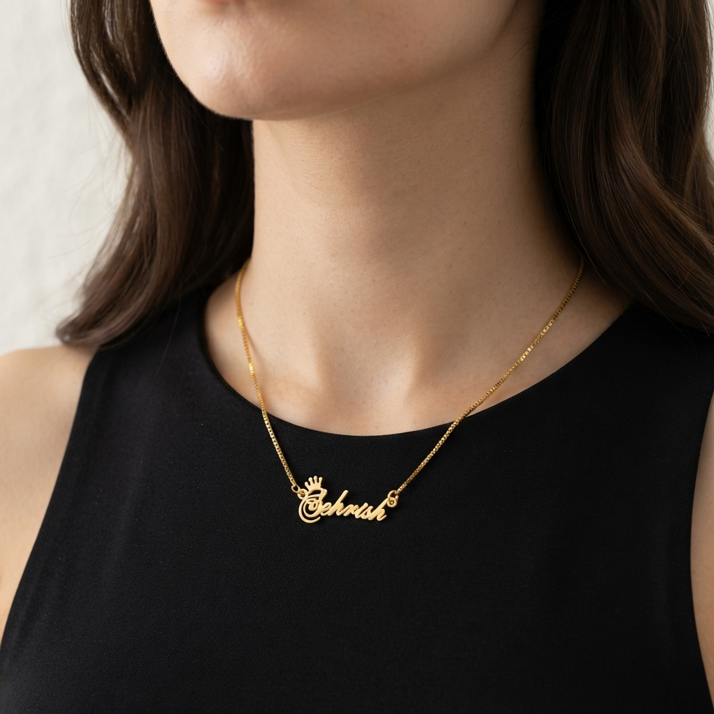 Crown Name Necklace