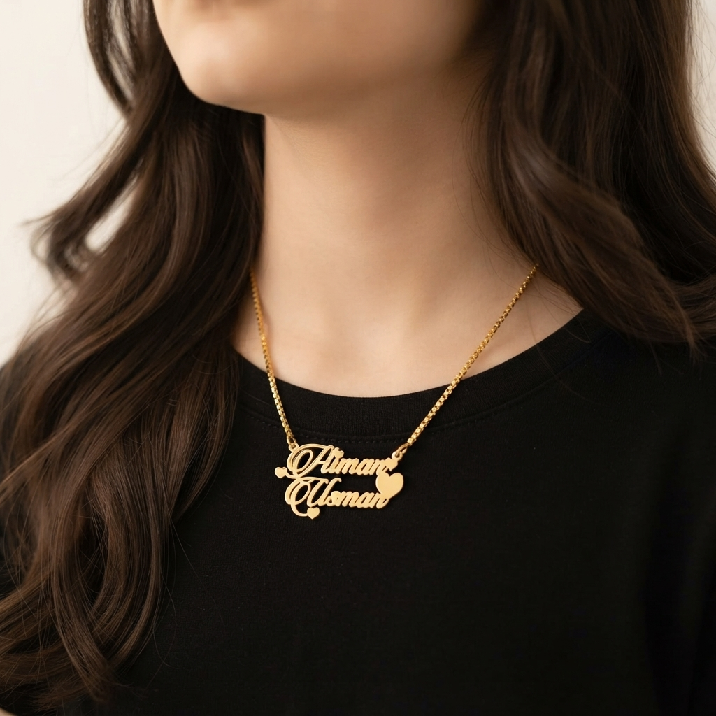 Candle Hearty Name Necklace