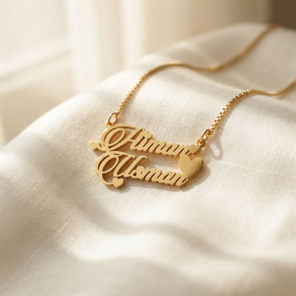Candle Hearty Name Necklace