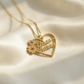 Floral Heart Name Necklace