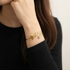 Mono Butterfly Personalized Name Cuff Bracelet
