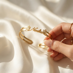 Twin Butterfly Personalized Name Cuff Bracelet