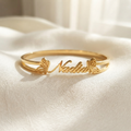 Twin Butterfly Personalized Name Cuff Bracelet