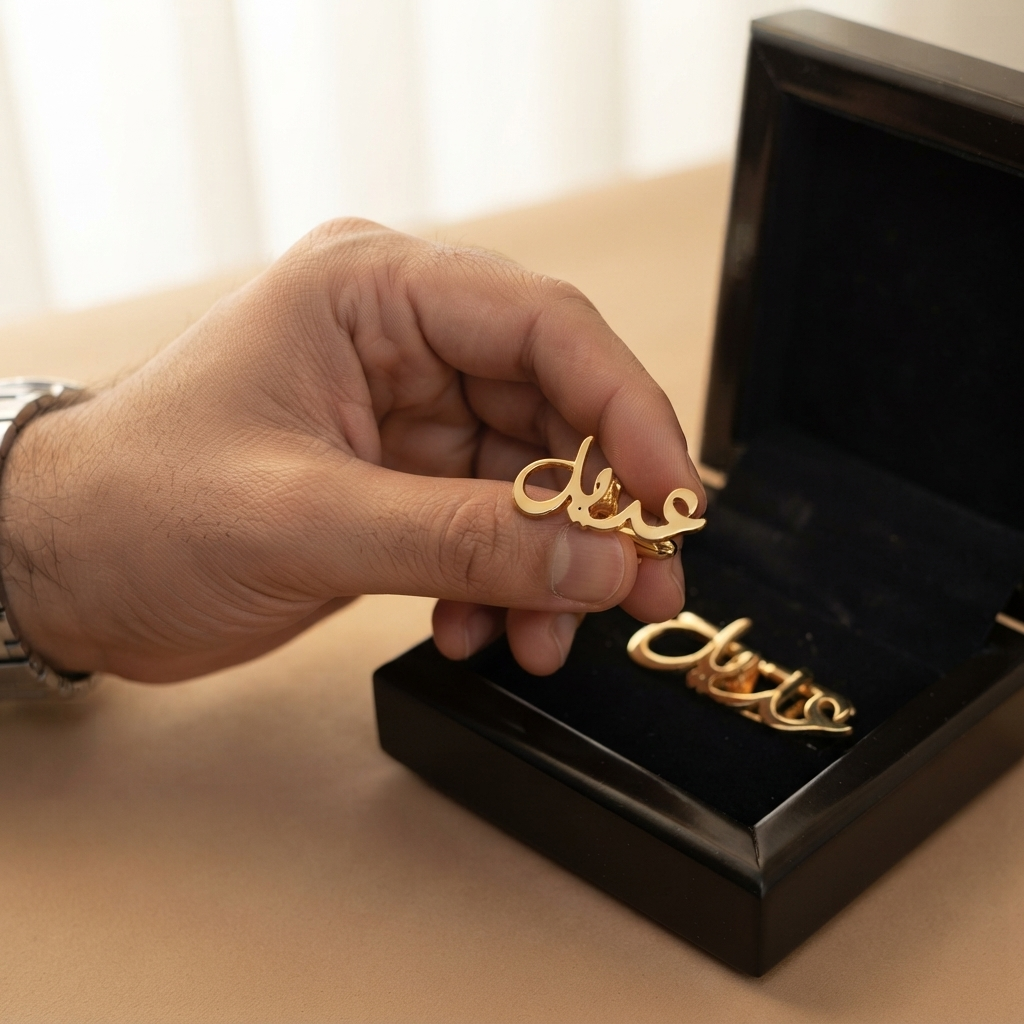 Arabic Name Cufflinks For Men
