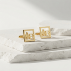 Box Initials Cufflinks For Men