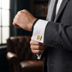 Box Initials Cufflinks For Men