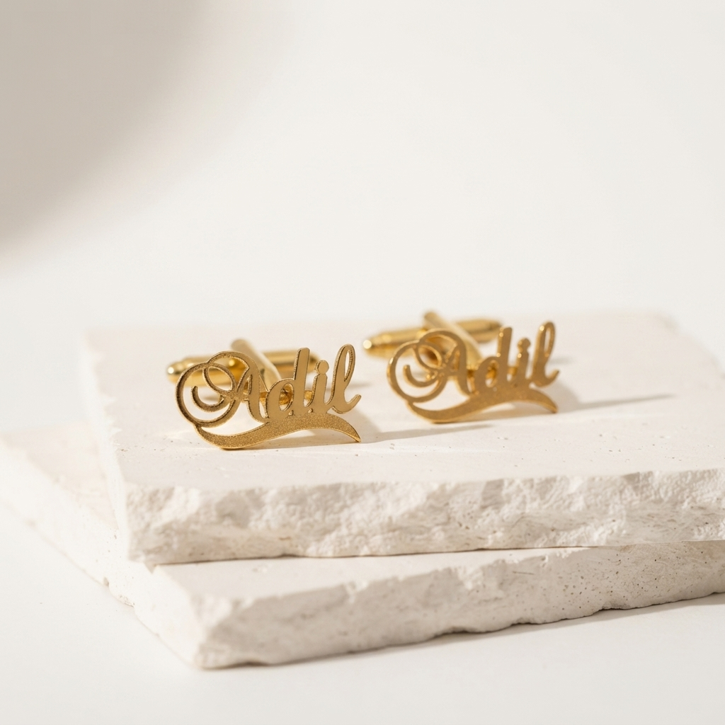 Motif Name Cufflinks For Men
