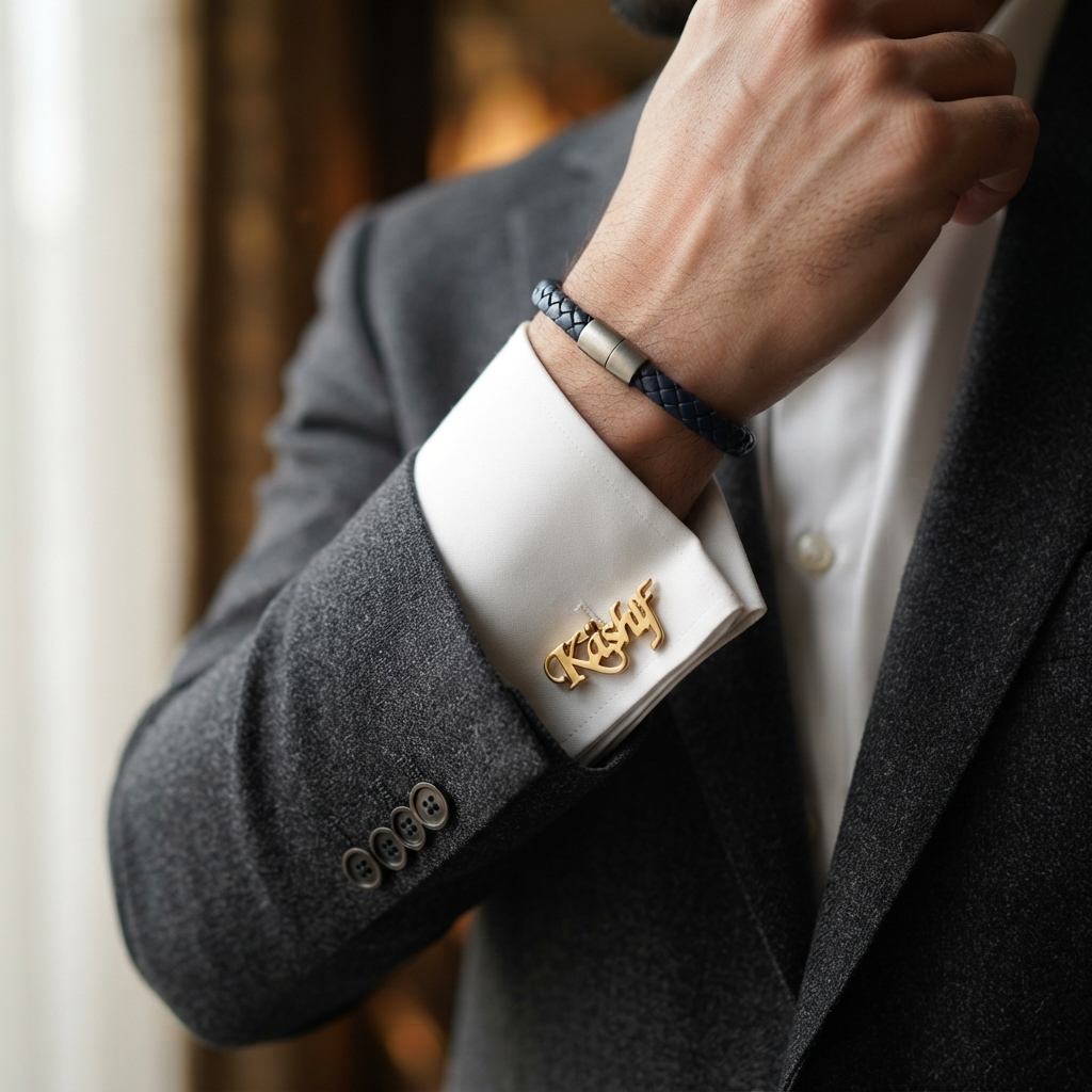 Classic Name Cufflinks For Men