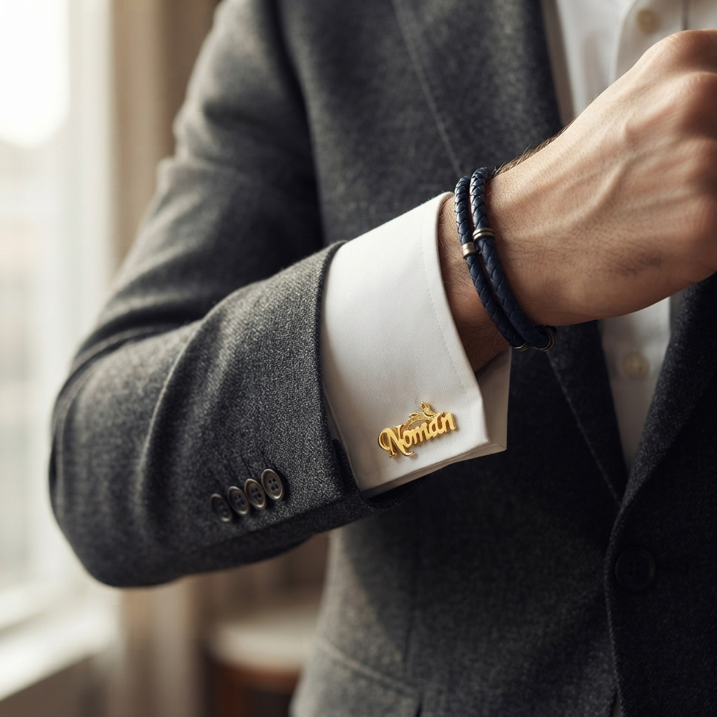 Royal Name Cufflinks For Men