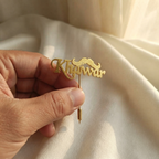 Personalized Mustache Name Brooch For Men