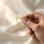 Classic Chain Name Brooch For Men