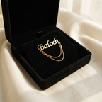 Classic Chain Name Brooch For Men