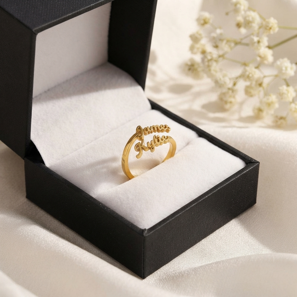 Couple Name Ring For Women