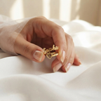 Cursive Heart Name Ring For Women