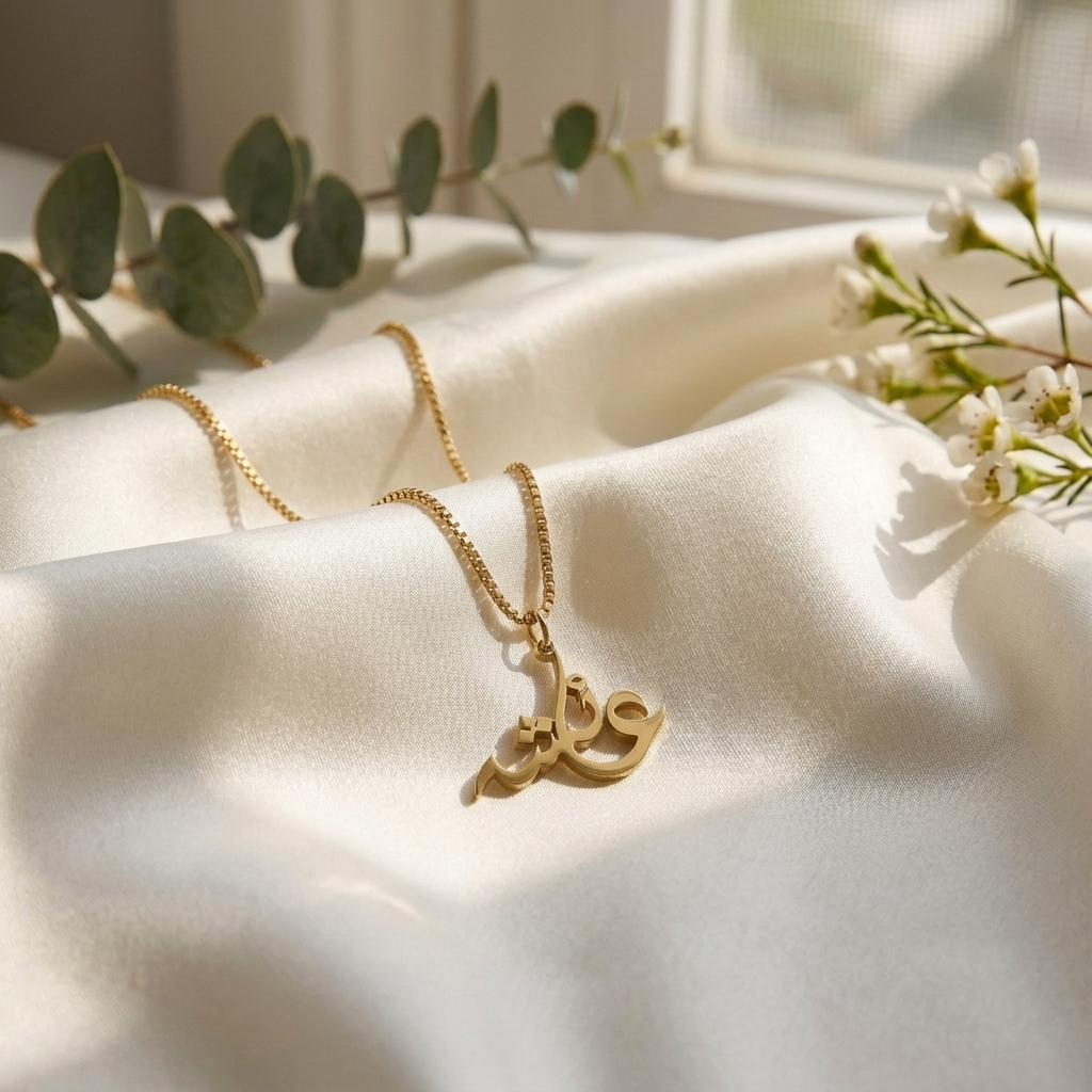 Arabic Calligraphy Script Name Necklace